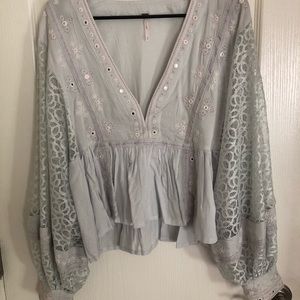 Free people embellished baby doll top